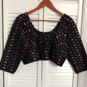 Size 40 open front 3/4th sleeve blouse for saree